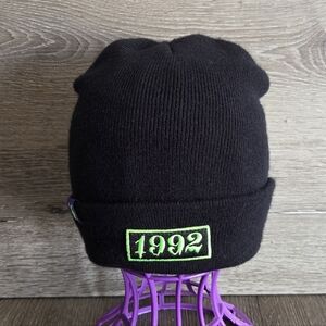 DUTCH BROTHERS Black Green 1992 Knit Beanie Halloween Creepy Dutch Mafia